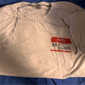 Baylen Levine [YouTube] Early “Ben Dover” Name Tag Short Sleeve T-Shirt